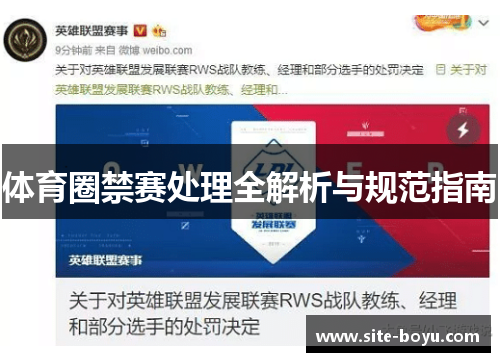 体育圈禁赛处理全解析与规范指南